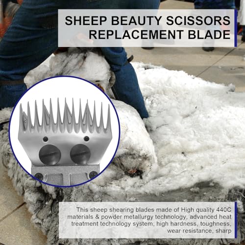 4Pcs 13 Tooth Sheep Shear Blades Compatible with Oster/Lister/Heiniger | For Grooming Goats, Lambs, Llamas & Alpacas
