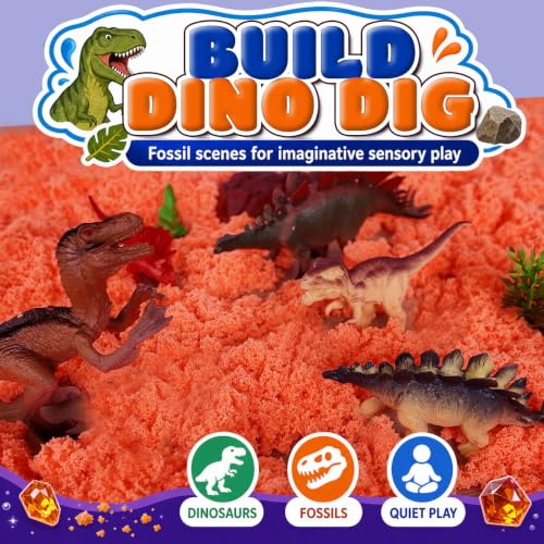 Orange Latex Preschool Dinosaurs Halloween Theme Sensory Bin Filler | Sensory Toys for Toddlers 3-4 Autumn Harvest Pumpkin Patch Warm Autumn Vibes for Kids & Seasonal Play - color: orange