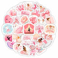 100Pcs Ballerina Stickers, Ballet Stickers - Ballerina Party Supplies -Cute Ballet Decals - Gift for Women & Men - color: Ballerina Stickers