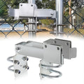 BiJun Chain Link Double Gate Latch Chain Link Fence Gate Latch for 1-3/8" Gate Frames,Chain Link Residential Strong Arm Double Gate Latch Equipped with Convenient Padlock Holes (Silvery) - color: Silvery