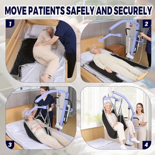 EZ Assistive Patient Lift Divided Leg Sling with Lower Back, Lift Sling for Transfer and Positioning and Lifting, 500lb Weight Capacity (Large-Black) - size: Large-Black