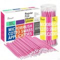 LE UNIMEDY 400PCS/Box Cotton Swabs, Disposable Micro Applicators Brush, Cosmetic Brush, Micro Swabs, Microswabs 2.0mm Pink - size: 2.0mm, Pink