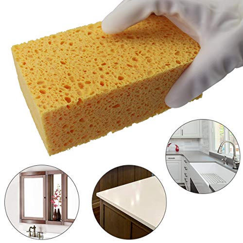 1 PCS x JK SP-T50 Large Sponge, Cleaning Sponges, Boat Bail Sponge, Handy Sponges, Cellulose Sponges, Natural Sponges, Commercial Sponges, Car Washing Sponge, Eco Friendly Sponge (6.5" x 4.0" x 2.0") - size: 6.5x4x2 Inch (Pack of 1)