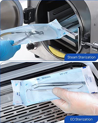 JMU Self Seal Sterilization Pouches 2.25" x 9", Sterilization Bags 200/Box - size: 2.25" x 9"