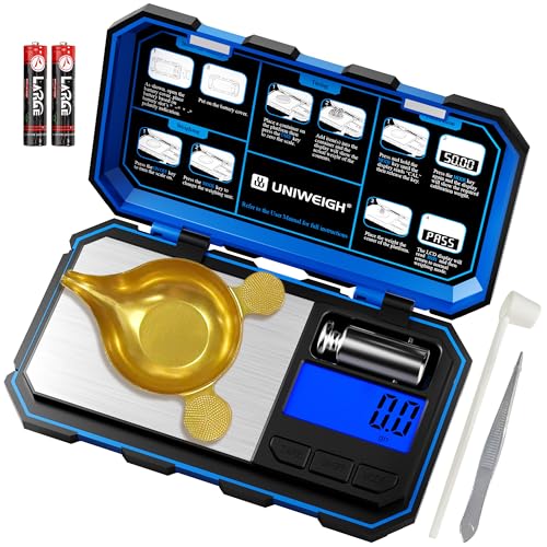 Digital Reloading Scale Precision 1500 Grains x 0.1gn gram Scales | Powder Scale for Reloading,Grain Scales with LCD/Tare/Calibration Functions,Microgram Scale Pocket,Includes Batteries