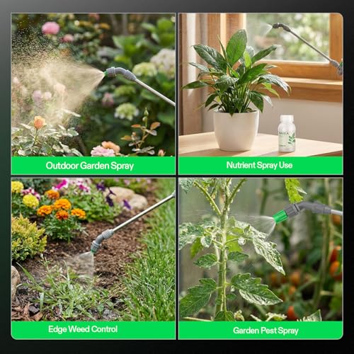 VIVOSUN 1.8 Gal/7L Pump Sprayer, Garden Water Sprayer | for Plants, Weeds & Lawn Care, with 3 Nozzles, 50'' Long Hose & Pressure Relief Valve - size: 1.8 gal