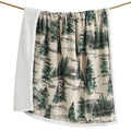 Paseo Road Indigo Hill by HiEnd Accents Joshua 54x68 Throw Blanket | Forest Pine Trees Nature Woodland Mountain Print, Western Cabin Lodge Rustic-Style Fleece Blanket for Camping - color: Joshua Pine Trees