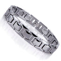 Urban Jewelry Mens Solid Tungsten Pyramid Finish Bracelet Bold Wrist Style | Pyramid Bracelet Solid Tungsten Chip Resistant Finish Everyday Wrist Piece Modern Bracelet Style Classic Chain Look - color: Awesome Link Pyramid Bracelet
