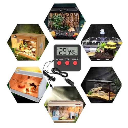 Mini Temperature and Humidity Meter Meter Gauge for Mini Thermohygrometer with Probe Probes Hygrometer Hygrometer Monitor Incubator Hygrometer Household Measuring Meter Rectal