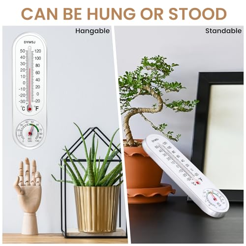10 Pcs Indoor Outdoor Thermometer Hygrometer for Wall with ℃/℉ | Humidity Gauge Meter Monitor, with Celsius/fahrenheit, for Room Patio Greenhouse Cellar Field Cellar Garden Closet