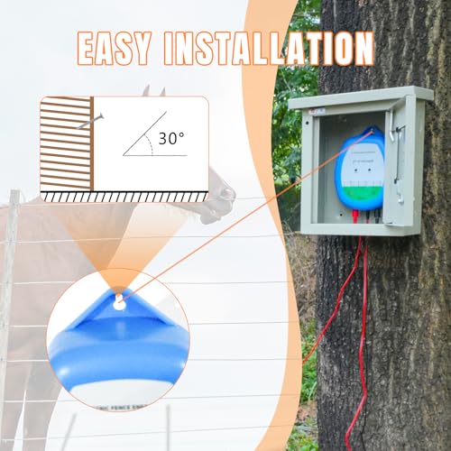 Electric Fence Charger - Multi-Powered, 8 kV, 0.5 Joules Output Energizer, Ideal for Livestock, Pet, Poultry, Gardens, Orchards Protection - Up to 5-Mile Range