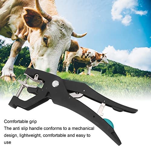 Livestock Tag Applicator, Alloy Steel, Automatic Rebound, Hydraulic Tag Tongs for Livestock, Cattle, Sheep, Pigs, Goats