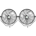 hykolity 4300 CFM 18 inch Industrial Wall Fan, 3-Speeds High Velocity Wall Mount Fan with Sealed Motor, Heavy Duty Metal Barn Fans for Shop, Garage, 2 Pack - size: 18 inch
