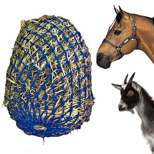 Majestic Ally 2"x2" Holes Slow Feed 40" Hay Net, Royal Blue - color: Royal Blue