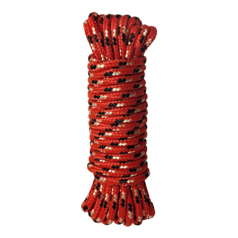 Diamond Braided Polypropylene Rope Nylon Mix Thick Heavy Duty Ropes 1/4 inch 25ft High Strength Rope Perfect for Clothesrope Camping Hiking and Other Outdoor Activities 1/4 25ft 3Pack - size: 1/4'' 25ft 3Pack