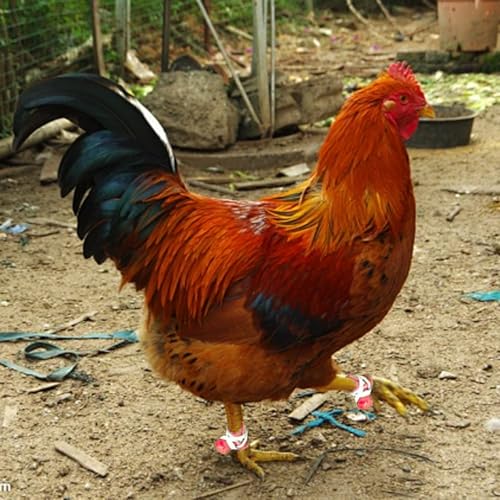 Chicken Shoes Gamefowl Rooster Supplies Rooster Booster Chicken Boots Mitt para Gallos Hen Gamefowl Supplies Fighting Protection 2 Pairs Pink and Green - color: Pink and Green