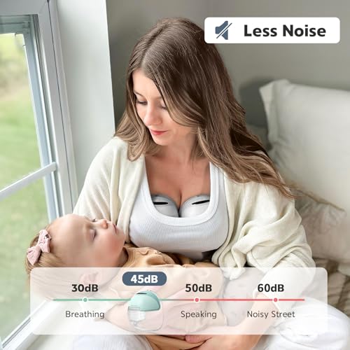 MomMed Wearable Breast Pump (Model S21) – Double Electric Hands-Free Breast Pump, Leak-Proof Design, 3 Modes (Stimulation, Expression, Auto) & 12 Vacuum Levels, Portable and Quiet, Gray, 2Pack - color: Gray