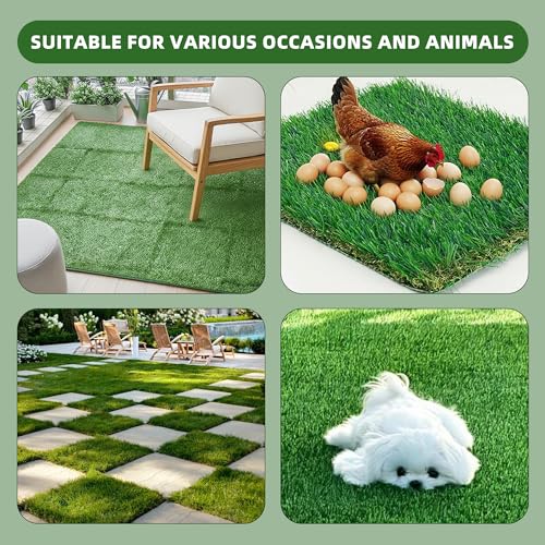 12x12 Inch Chicken Nesting Box Pads,Washable Artificial Grass Nesting Mats for Chicken Coop,Reusable Durable Hen Nest Bedding Mats for Laying Eggs,Waterproof Chicken Nest Liners for Poultry Supplies