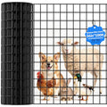 Welded Wire Fence, 36 Inch x 100 Foot Black PVC Coated Wire Mesh, 2 Inch x 3 Inch 16GA Garden Border Fencing Roll Vinyl Coating Metal Wire Mesh for Yard Vegetable Plant Protection Poultry Netting - size: 36X100ft