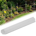 20 Pcs Fiberglass Fence Posts 3/8" x 60" White Fiberglass Rods Garden Stakes Fencing for Plants Tree Stakes DIY Projects Crafts Livestock Containment Temporary Electric Fence - size: 3/8" X 60"