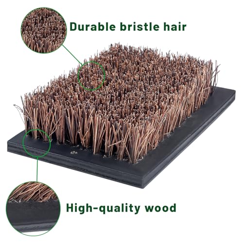 Heavy Duty Boot Scraper Brush Outdoor, Cast Iron Shoe Scrapers with Brushes, Boot Scrubber and Boot Cleaner Brush for Entryway, Garden, Farm (Replacement Bristle Brush) - color: Replacement Brush