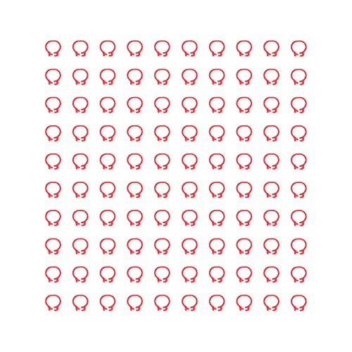 Zerodis 100PCS 8mm Leg Rings, Plastic Identification Bands for Pigeons, with Reusable Easy to Install for Poultry Dove Marking (Red) - color: Red