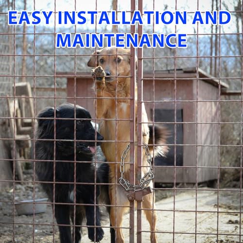 Gate Chain Lock with Carabiners Barn Chain Link 20'' Gate Latches for Outdoor Fences Dog Cage Lock Backyard Chain Lock Stall Supplies 2 Pack - size: 20'' 2Pack