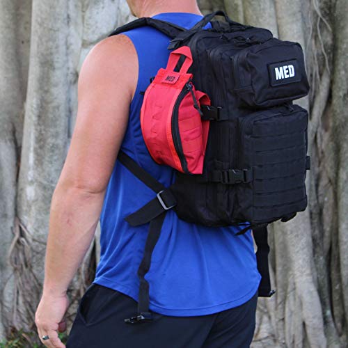 Luminary Tactical Trauma Kit Fully Stocked First Aid Kit Backpack EMS/EMT First Responder Medical Bug Out Bag for Preppers Professionals and Outdoorsman (Black) - color: Black