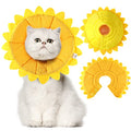 Sunflower Cat Recovery Cone Collar Soft Adjustable Elizabethan Cone,Medium - size: Medium