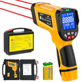 Infrared Thermometer Temperature Gun 3992°F 50:1, | Triple-Laser IR Temp Gun for Industrial Furnace Kiln Foundry Steel Welding HVAC Engine Diagnostic Tool - color: -58°F to 3992°F