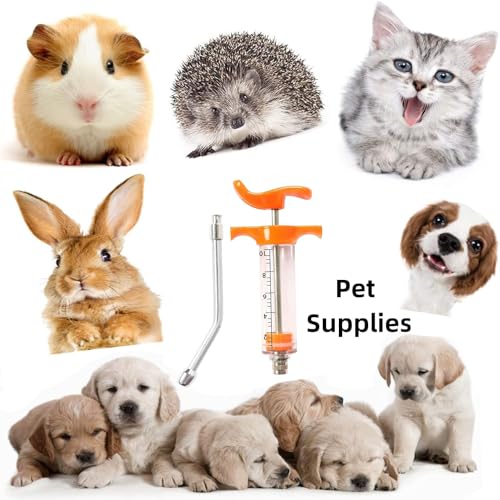 1 Pcs Goats Feed water filler, Drench Nozzle, Reusable, Adjustable Dosage, for Cattle, Sheep, Goats, Horse, Pig, Dog Supplies (Orange 10ml) - size: B (10ml)