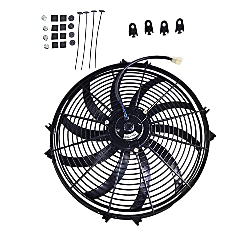 16'' 12V Pull/Push Fan Radiator Electric Cooling Thermo Fan & Mounting Kit