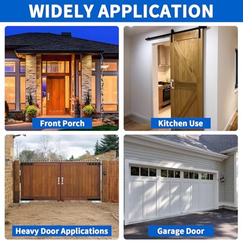 6 Inch Gate Handle Outdoor 304 Stainless Steel Door Pull Handle Rustproof Barn Door Handles for Fences Garage Yard Kitchen Bathroom (2 Pack) - size: 2 Pack 6 Inch Stainless Steel