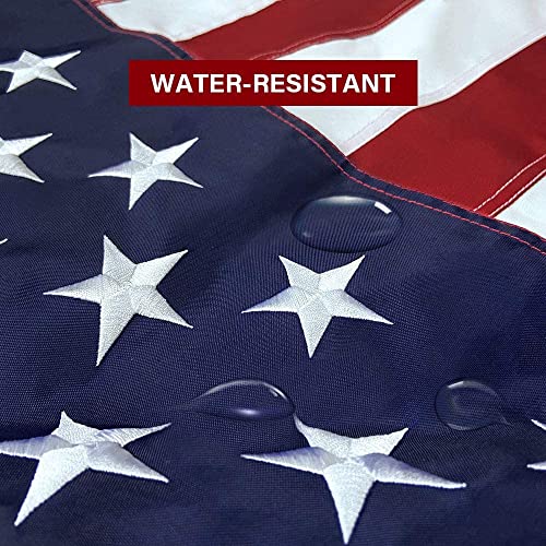 American Flag 2x3 FT Embroidered Stars, Sewn Stripes, Brass Grommets Polyester US Flag long Lasting for Outdoor Use - size: 2x3 Ft Brass Grommets