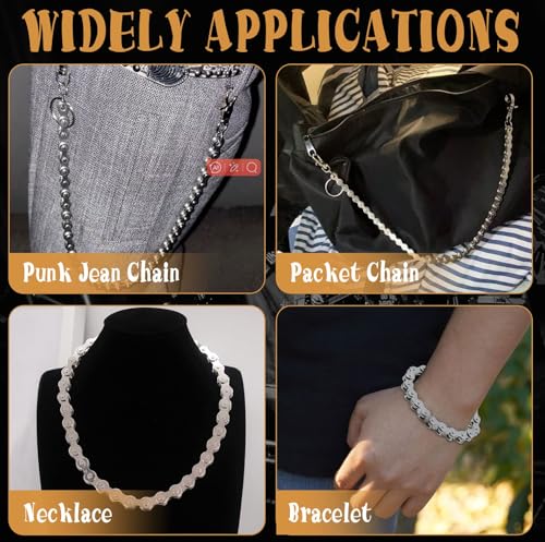 Pants Chains Layer Metal Chain Waist Wallet Keychain Jeans Chains for Men Women Daily Wear - color: Bike Chain