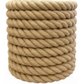 Natural Jute Rope (1.5 Inch x 100 Feet) Thick Hemp Rope Twisted Manila for Deck Railings, Swing Bed, Tug of War, Docks, Nautical, Decorating - size: 1.5 Inch x 100 Feet