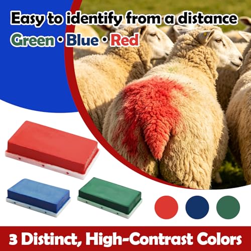 1 pcs Mark Harness Crayons for Sheep & Goat Breeding Marking Harness,Vivid and Long Lasting (Red) - color: Red