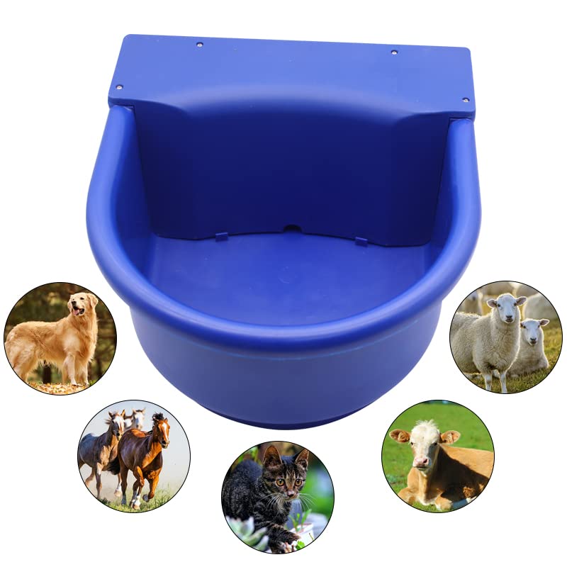 Automatic Heated Dog Water Bowl 1.3gal 100W Outdoor for Livestock | Us Plug Chew‑Proof Cord in Winter Outdoor Chicken Waterer With Thermostat & Float Valve for Pet Horses Sheep Poultry Cattle