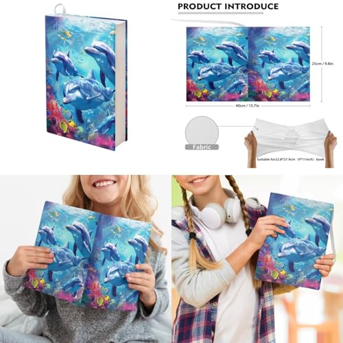 Upetstory Adorable Dolphin Kids Backpack for Girls Boys School Bag Set with Lunch Bag Pen Case Water Bottle Sleeve Elementary Book Bag Kindergarten Primary Middle School Travel Daypack - color: Dolphin