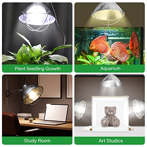 Simple Deluxe Adjustable Clamp Lamp with 10.5" Aluminum Reflector and Bulb Guard, 250W E26 Socket (Bulb Not Included), 6ft 18/2 SJT Cord,Silver - size: 10.5 Inch (250 Watts), style: 2-Pack (Ceramics)