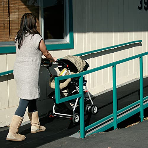 Rubber-Cal Ramp Cleat Non-Slip Outdoor Rubber Mats - 1/8" x 3ft x 1ft - size: 12"L x 36"W x 0.1"Th
