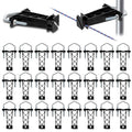 Hiceeden 24 Pcs Tube Post Insulators, Electric Fence Insulator for Fence Wire Chain Link, T Extender Insulators for Square or Round Tubing, Black