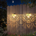 Gardsee Solar Fence Lights 6 Pack Solar Deck Lights Waterproof LED Solar Powered Step Light Wall Lights Outdoor Decorations Warm Yellow Light Decorative Lighting for Garden (Gold) - style: gold