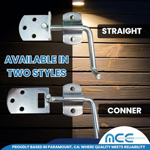 4 Pack Straight Security Latches for Wood and Metal Stakes - Secure Stake Body, Trailer, Tie Downs Straight - size: Set of 4