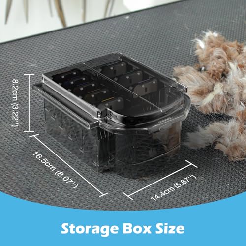 Professional Animal Stainless Steel Attachment Guide Comb Set with Storage Box for Ampfix PC619 Pet Clippers A5 Detachable #10, #15, #30 Blade, Compatible with most Pets, Dogs, Cats, Horses