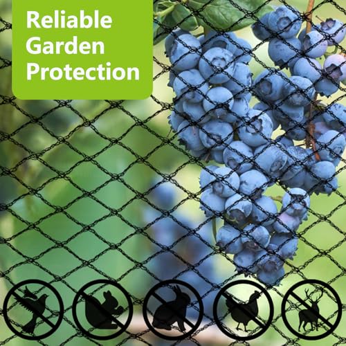 50x100ft Bird Netting for Chicken Coop, 1" Mesh Chicken Coop Netting Cover | Poultry Netting Roof for Chicken Run, Hawk Proof, Bird Netting for Garden, Fruit Trees, Plants, Vegetables, Garden Protection - size: 50'x100'-1''