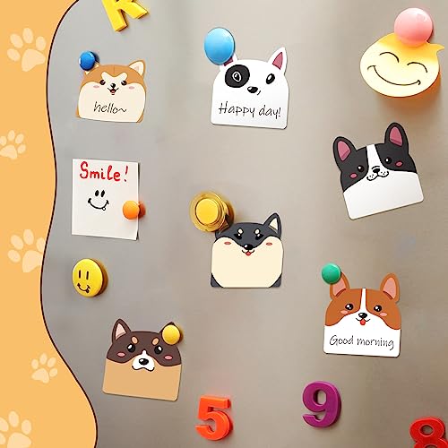Yinder 24 Pads Cute Dog Sticky Notes Kawaii Animal Sticky Notes Pads Bulk | Fun Cartoon Memo Pad Self Adhesive Tab Back to School Gift for Teacher Student Classroom Veterinary Dog Office Supplies - style: Dogs