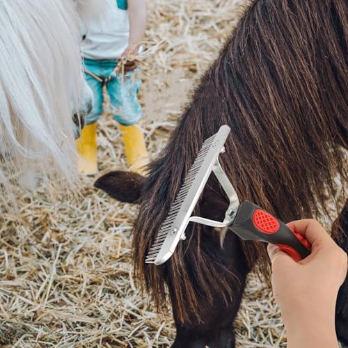 Didiseaon Cleaning Brush Horse Sweat Scraper Horses Livestock Shedding Comb Dog Brush for Shedding Horse Grooming Tool Horse Currycomb Potty Chair Cattle Tools Metal Brush Pet Rubber Child