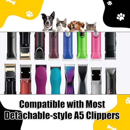 8 1/2 Dog Grooming Ceramic Blade,Compatible with Andis ,Oster A5,Wahl KM10 | Cut Length 7/64"(2.8mm) - color: Silver, size: 8 1/2 blade 2.8mm
