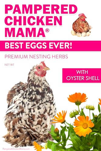 Pampered Chicken Mama Best Eggs Ever! Nesting Herbs for Chickens (4 Pounds) Calcium Supplement for Chickens | Chicken Feed Supplies, Hen Treats for Coops - size: 4 Pound (Pack of 1)